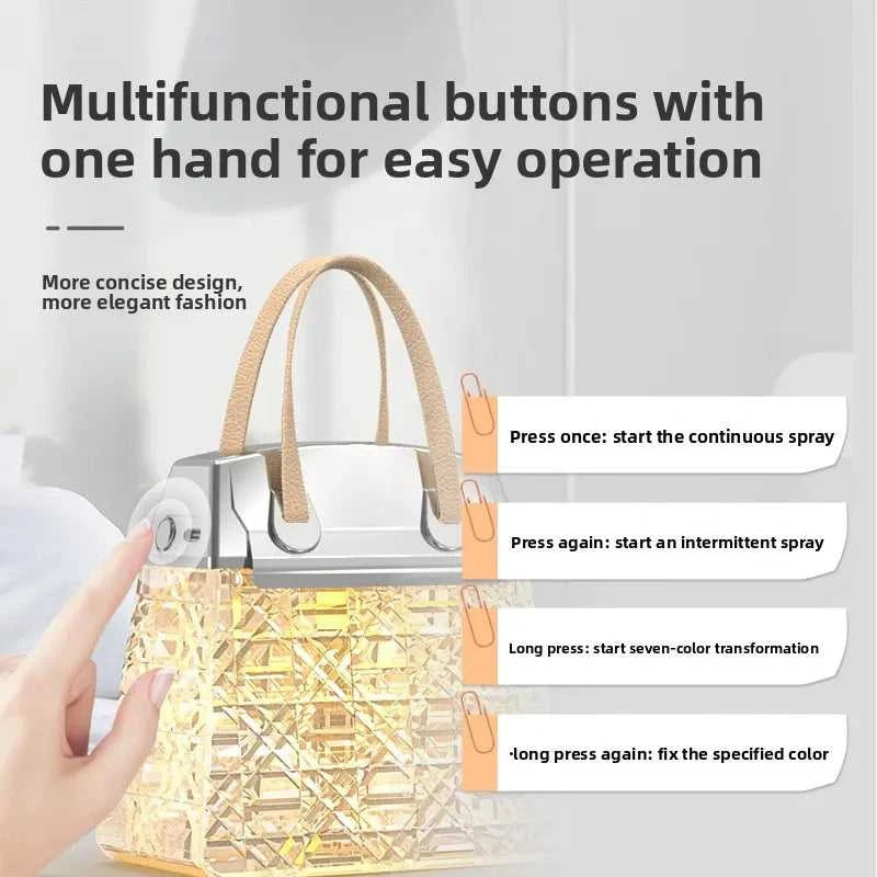  Crystal Bag Air Humidifier 300ML USB Rechargeable Aroma Diffuser Essential Oils Color Lights Mist Sprayer for Home Bedroom Gift 12000048673192211 26 $ Searide Official Store Stew's Incense