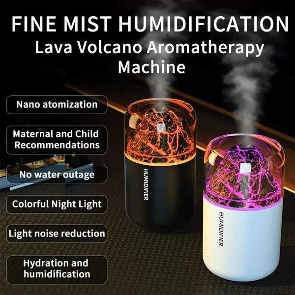  180ML Mini Humidifier USB Air Purifier Aroma Essential Oil Diffuser Creative Volcano Color Light Mist Spray for Car Home Bedroom 12000044609116606 12 $ Searide Official Store Stew's Incense