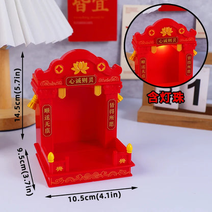 Chinese Deity Figurines Desk Organizer Creative Car Interior Zen Decor Office Stress Relief Ornament Car/Buddha Shrine Decor