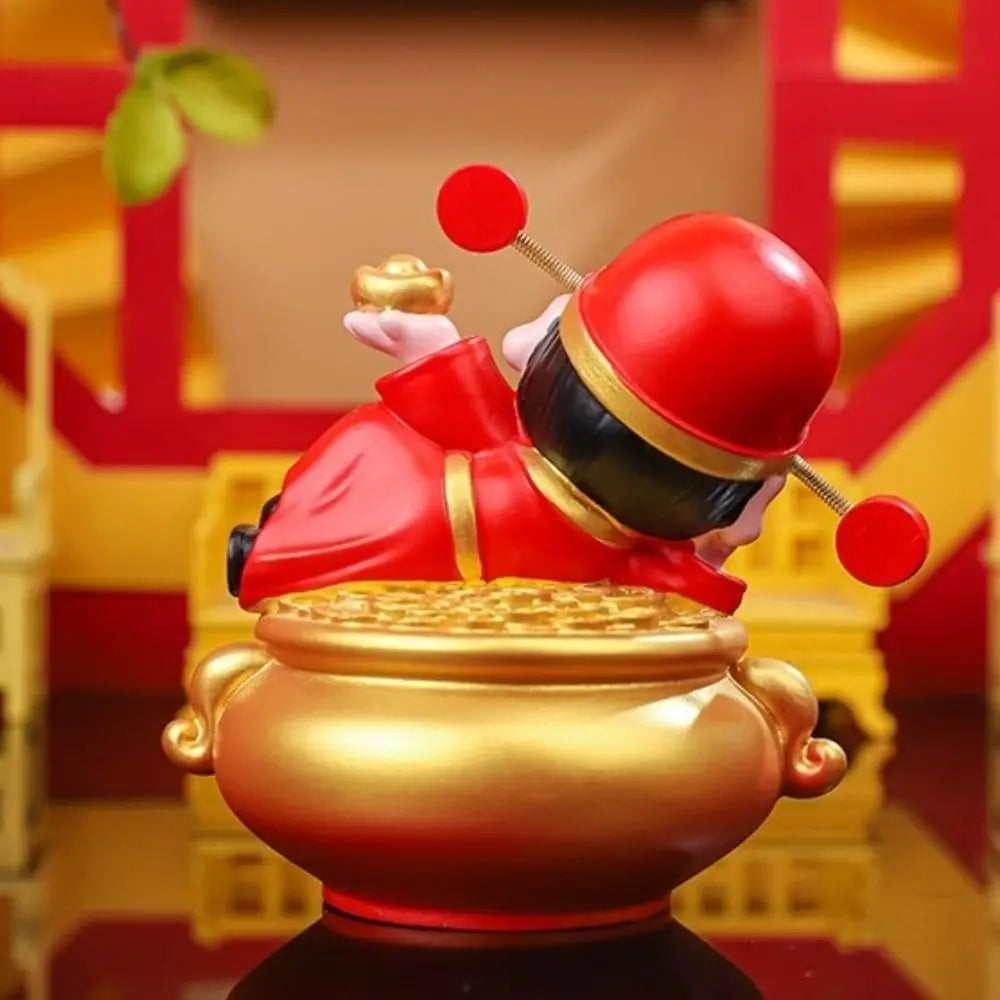 God of Wealth 2026 Horse Year Mascot Resin Table Decoration God of Wealth Figurines Statue Car Decor Car Interior Ornament