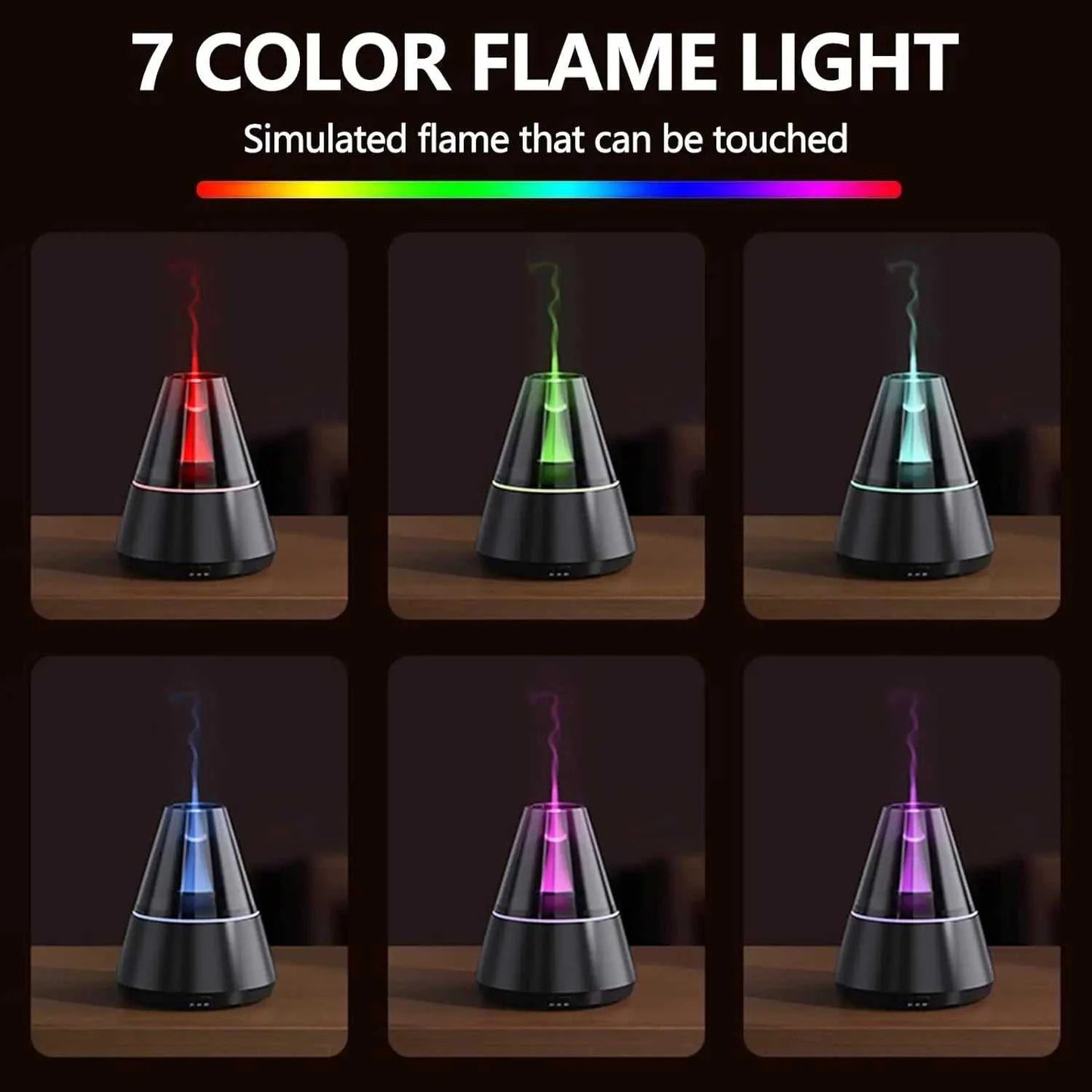  Flame Essential Oil Diffuser Upgrade 7 Colour Lights Aromatherapy Diffuser Diffuser Air Humidifier Aroma Diffusers for Bedroom 12000053082702083 71 $ CREAROMA Choice Store Stew's Incense