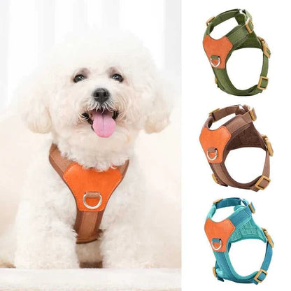 Retro Harness HP374--Retro Pet Harness for dogs，Adjustable webbing and High-quality PU Leather，Breathable mesh lining. 14:200004889#army green;5:361386 35 $ Pet Lovers Shop All Products Fashioned Furbabies Stew's Incense