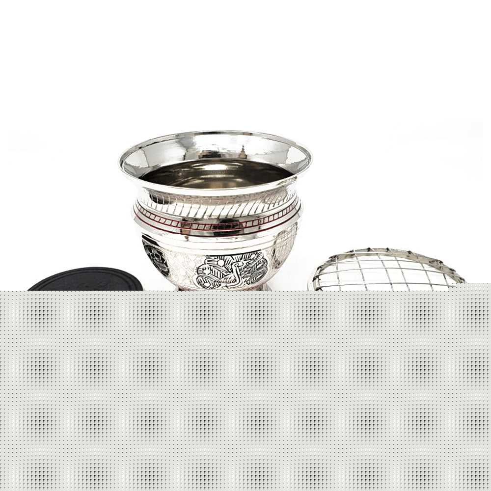 Incense Burner Silver Peacock Carved Brass Screen Charcoal Burner 136-710 21 $ Shop All The Witches Sage LLC Stew's Incense