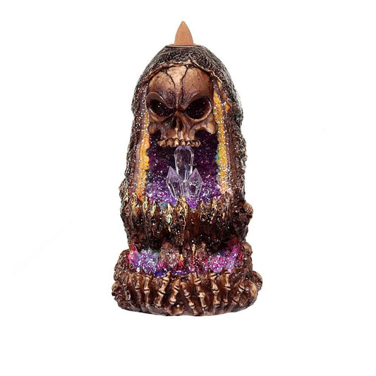 Incense Burner Skull and Crystal Cave Backflow Burner BF2894 23 $ Shop All The Witches Sage LLC Stew's Incense
