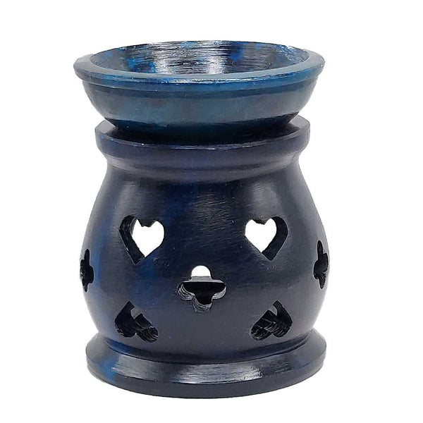 Oil Burner Blue Soapstone Aroma Lamp STSN 5 $ Shop All The Witches Sage LLC Stew's Incense