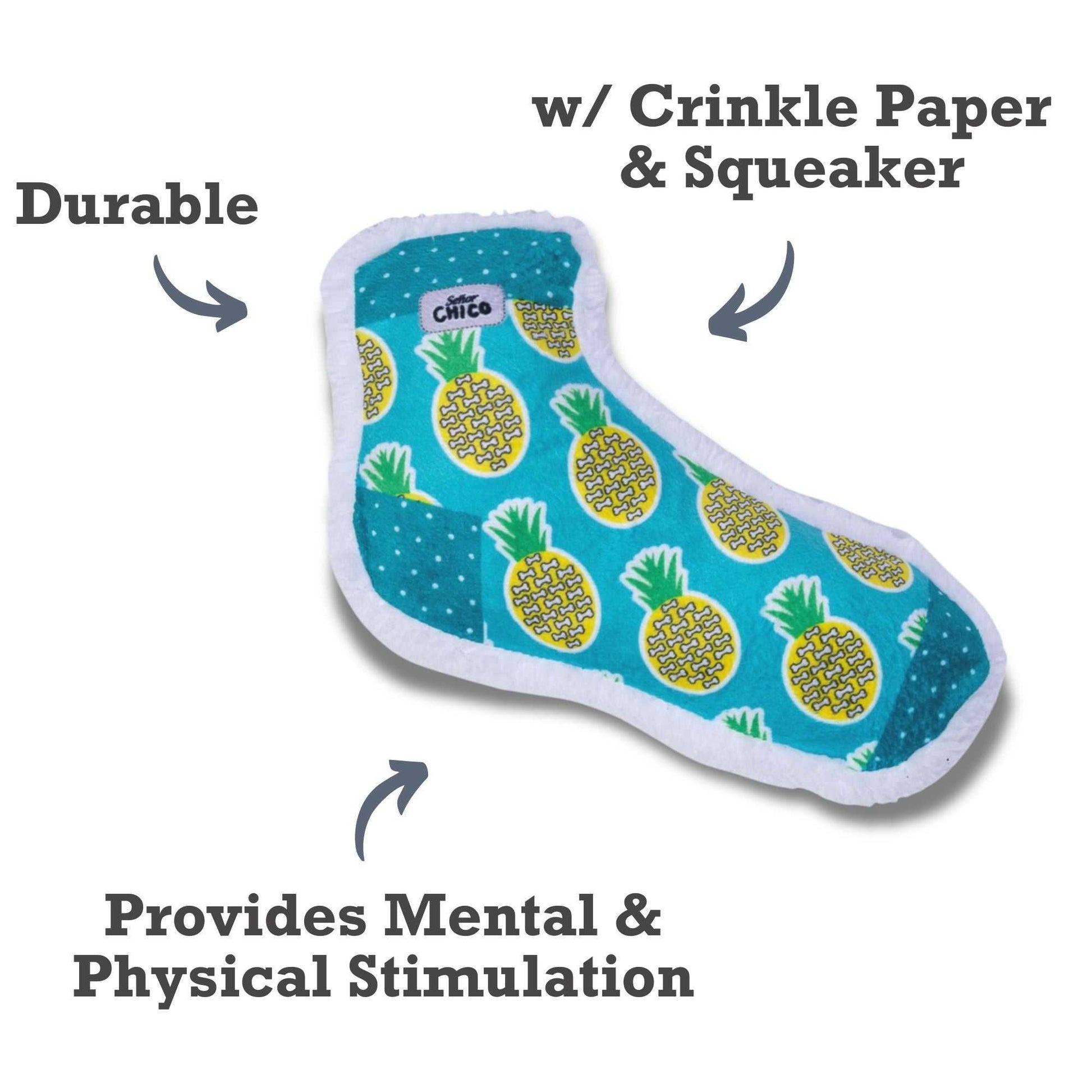 Chew Toys Squeaky Sock Plush Dog Toy – Whimsy Wonders Pineapple Design Sock4 11 $ Shop All American Pet Supplies Stew's Incense
