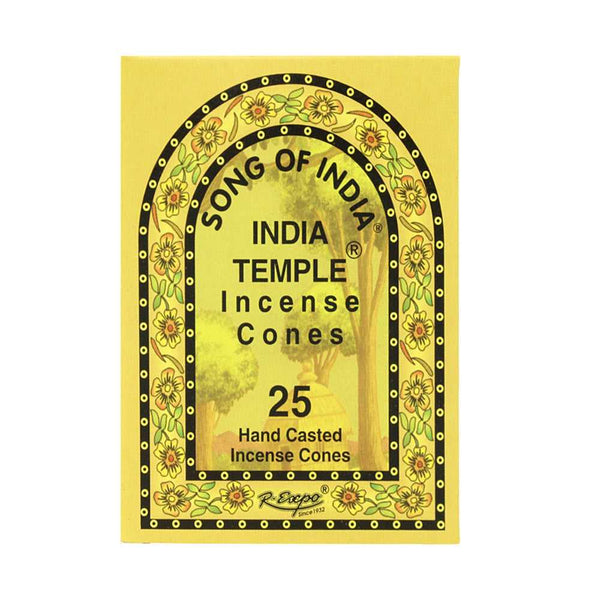 Incense Song of India - India Temple Incense Cones INT-C25 2 $ The Witches Sage LLC Stew's Incense