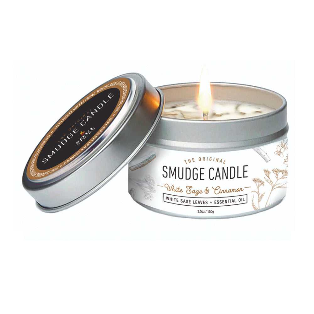 Candle White Sage & Cinnamon Smudge Candle 91692 7 $ Shop All The Witches Sage LLC Stew's Incense