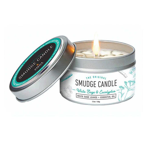 Candle White Sage & Eucalyptus Smudge Candle 91691 7 $ The Witches Sage LLC Stew's Incense