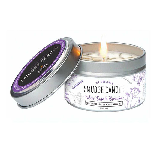 Candle White Sage & Lavender Smudge Candle 91689 7 $ The Witches Sage LLC Stew's Incense