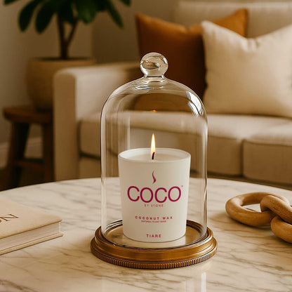 COCO Candle Tiare Natural Coconut Apricot Wax Candle COCO6TI 24 $ Candles Stone Candles Stew's Incense