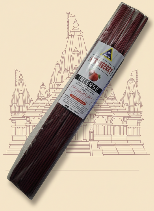 Aasha Strawberry Jumbo Incense Sticks-16 Inch-25 Sticks