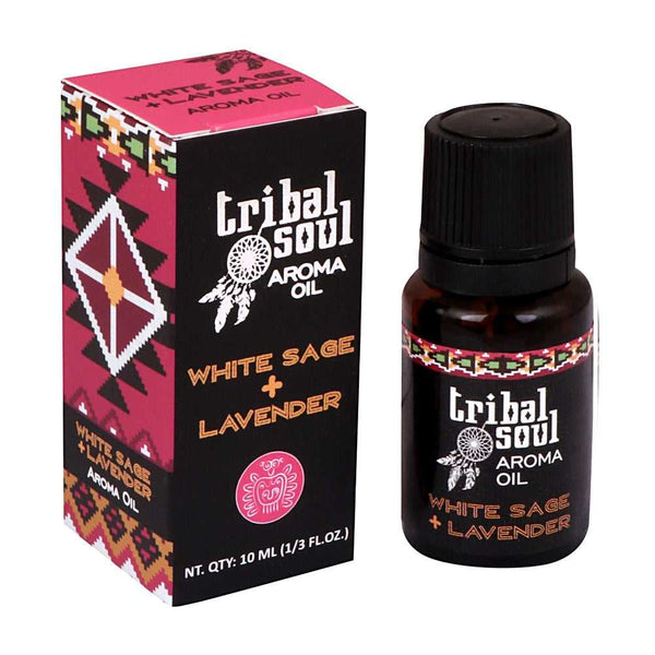 aroma oil Tribal Soul Aroma Oil - White Sage & Lavender OTS-WHSLAV 4 $ The Witches Sage LLC Stew's Incense