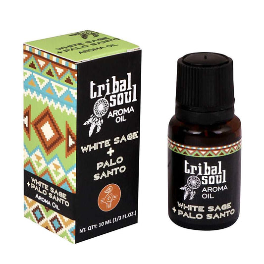 aroma oil Tribal Soul Aroma Oil - White Sage & Palo Santo OTS-WHSPALO 4 $ Shop All The Witches Sage LLC Stew's Incense
