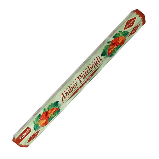 Incense Tulasi Amber Patchouli Dual Fragrance Incense Sticks 2781 1 $ Shop All The Witches Sage LLC Stew's Incense