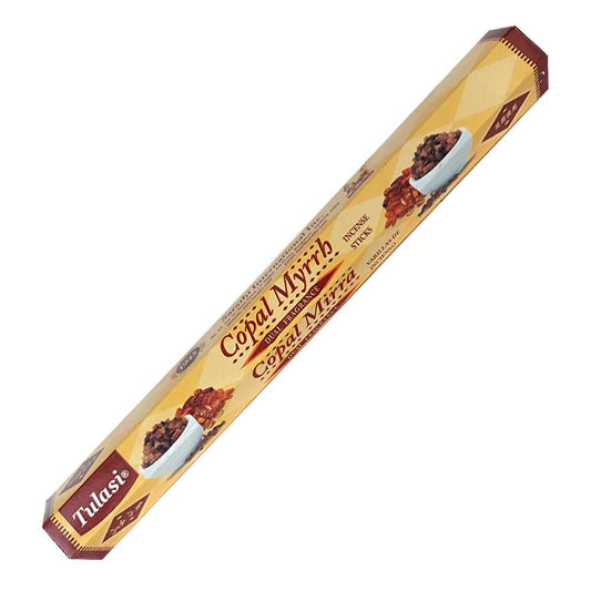 Incense Tulasi Copal Myrrh Dual Fragrance Incense Sticks 2768 1 $ Shop All The Witches Sage LLC Stew's Incense