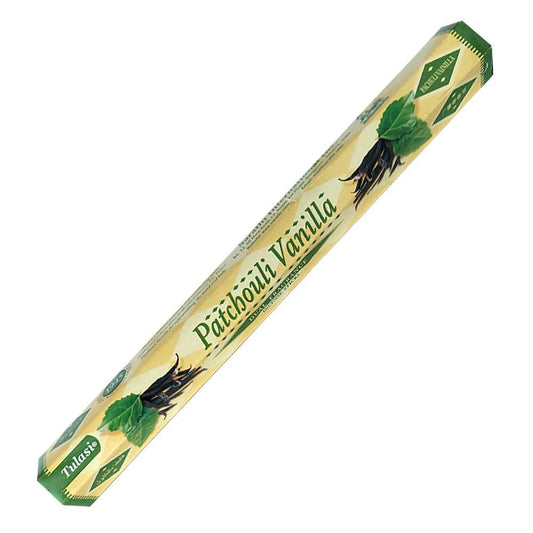 Incense Tulasi Patchouli Vanilla Dual Fragrance Incense Sticks 2782 1 $ Shop All The Witches Sage LLC Stew's Incense