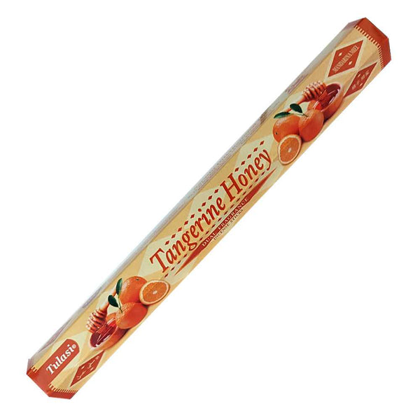 Incense Tulasi Tangerine Honey Dual Fragrance Incense Sticks 2791 1 $ Shop All The Witches Sage LLC Stew's Incense