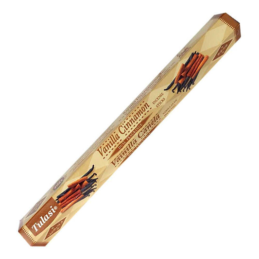 Incense Tulasi Vanilla Cinnamon Dual Fragrance Incense Sticks 2792 1 $ Shop All The Witches Sage LLC Stew's Incense