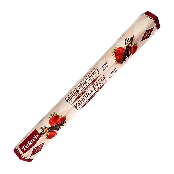 Incense Tulasi Vanilla Strawberry Dual Fragrance Incense Sticks 2795 1 $ Shop All The Witches Sage LLC Stew's Incense