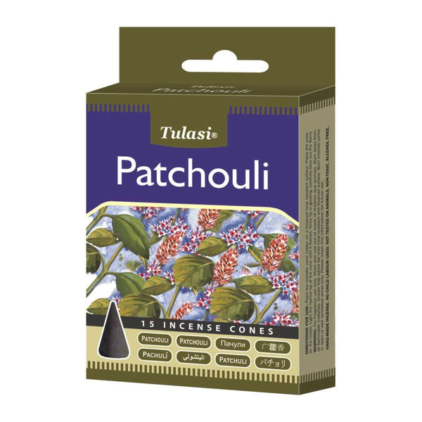 Incense Tulasi Patchouli Incense Cones 3214 1 $ Shop All The Witches Sage LLC Stew's Incense