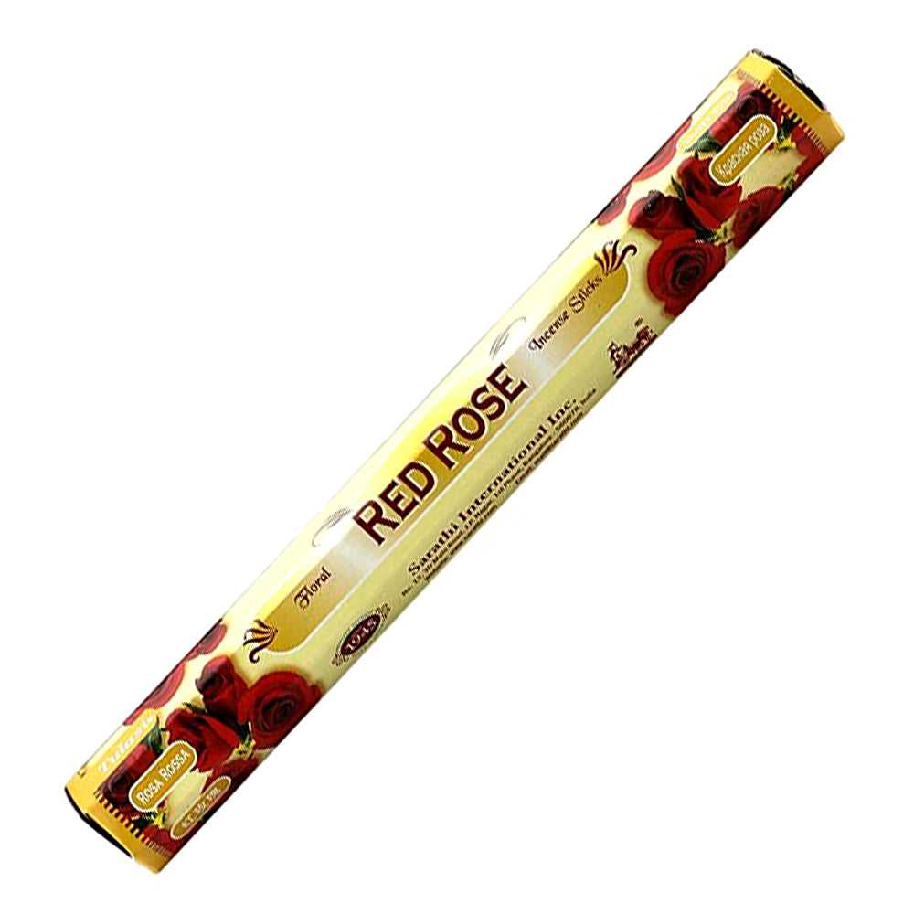 Incense Tulasi Red Rose Incense Sticks TU123B 1 $ Shop All The Witches Sage LLC Stew's Incense