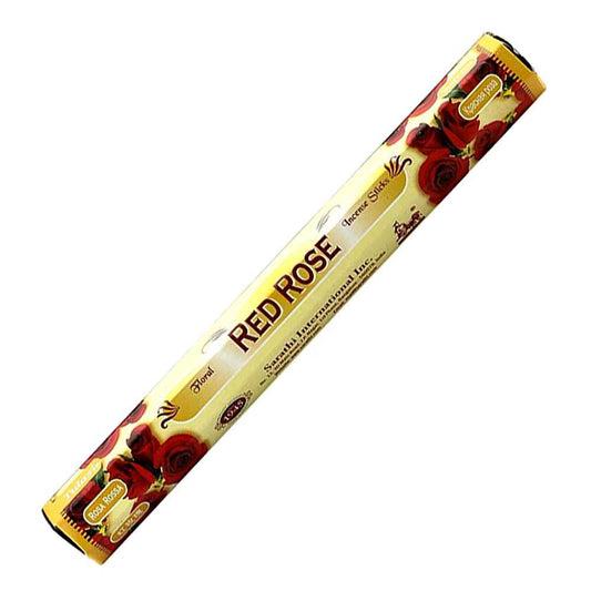Incense Tulasi Red Rose Incense Sticks TU123B 1 $ Shop All The Witches Sage LLC Stew's Incense