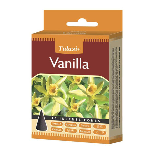 Incense Tulasi Vanilla Incense Cones 3219 1 $ Shop All The Witches Sage LLC Stew's Incense