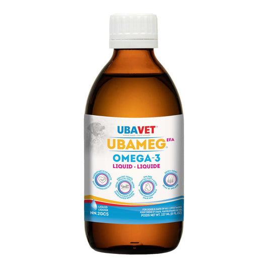 Animal Health UBAVET Ubameg Omega-3 Fatty Acid Liquid for Dogs & Cats – (8 fl oz / 237ml) UVUS3012 37 $ Pet Lovers Store American Pet Supplies Stew's Incense
