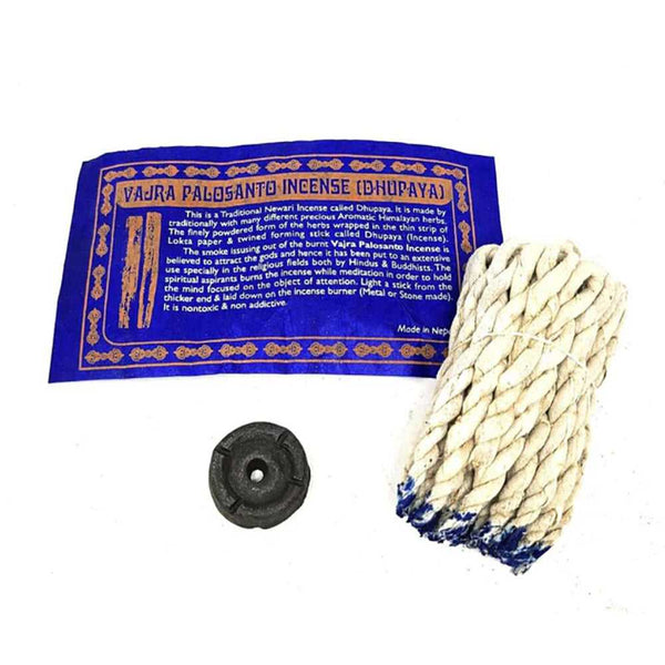 Incense Vajra Palo Santo Tibetan Rope Incense 35-45 ropes VAJRAPALO 5 $ The Witches Sage LLC Stew's Incense