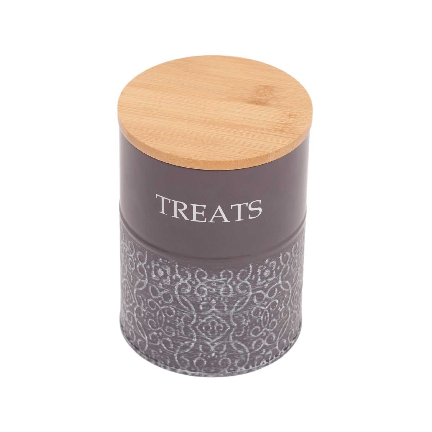 Containers Country Living Dog Treat Canisters - Set of 2 Carbon Steel Jars with Bamboo Lids – Volcanic Gray PL3250S 29 $ Pet Lovers Store American Pet Supplies Stew's Incense