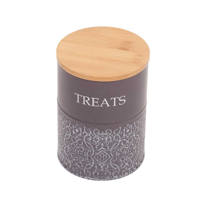 Containers Country Living Dog Treat Canisters - Set of 2 Carbon Steel Jars with Bamboo Lids – Volcanic Gray PL3250S 29 $ Pet Lovers Store American Pet Supplies Stew's Incense