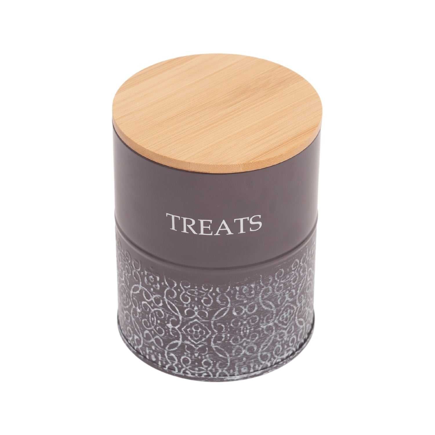 Containers Country Living Dog Treat Canisters - Set of 2 Carbon Steel Jars with Bamboo Lids – Volcanic Gray PL3250S 29 $ Pet Lovers Store American Pet Supplies Stew's Incense