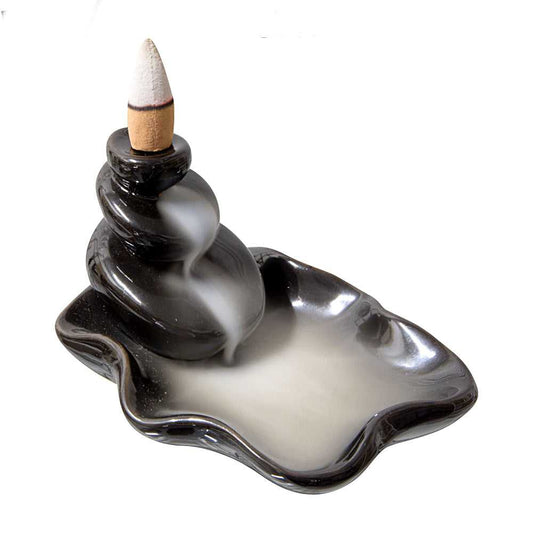 Incense Burner Water Lily Ceramic Backflow Incense Burner 89509 12 $ The Witches Sage LLC Stew's Incense