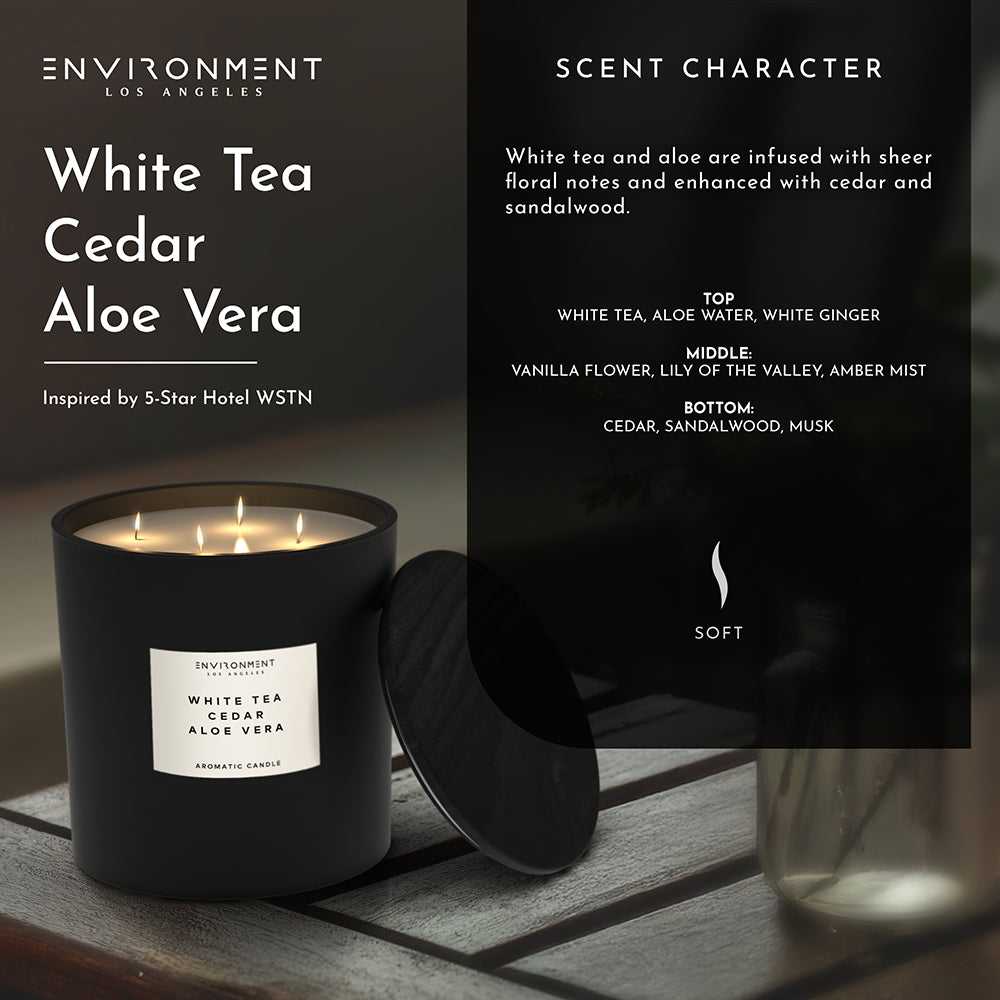 Environment - Candle (Hotel Aromatics) 55oz White Tea | Cedar | Aloe Vera Candle (Inspired by Westin Hotel®) EN-CAN55-WESTIN 139 $ Candles Stone Candles Stew's Incense