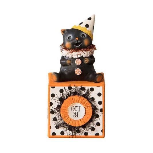 Figurines Party Hat Kitty on Block by Bethany Lowe Designs MA3077 27 $ Shop All Quirks! Stew's Incense