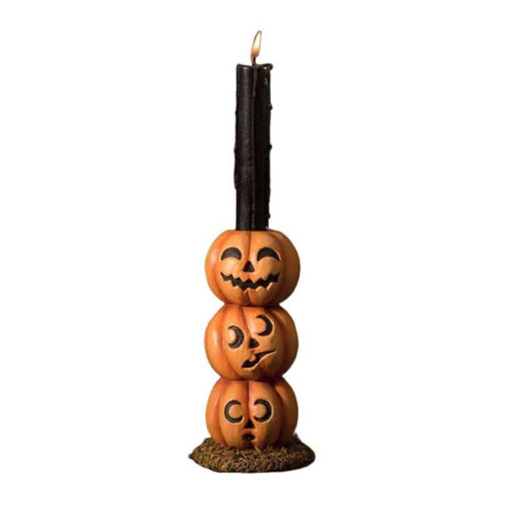 Seasonal Decor, Halloween Pumpkin Stack Candlestick by Bethany Lowe Designs TD3132 32 $ Shop All Quirks! Stew's Incense