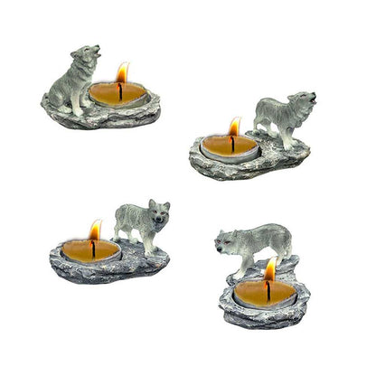 Candle Holder Wolf T-Light Candle 33321 4 $ The Witches Sage LLC Stew's Incense
