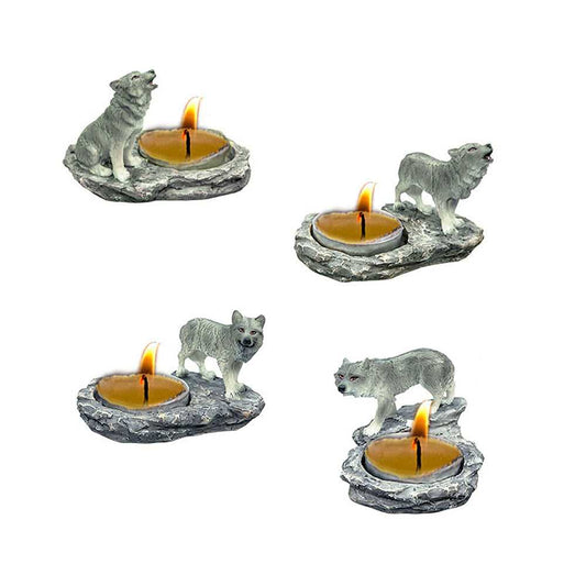 Candle Holder Wolf T-Light Candle 33321 4 $ The Witches Sage LLC Stew's Incense