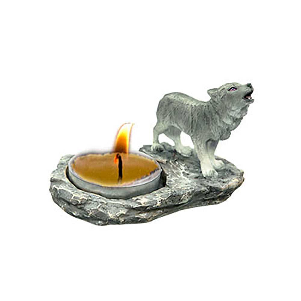 Candle Holder Wolf T-Light Candle 33321 4 $ The Witches Sage LLC Stew's Incense