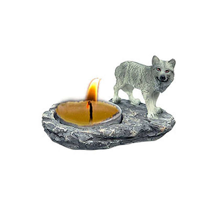 Candle Holder Wolf T-Light Candle 33321 4 $ The Witches Sage LLC Stew's Incense