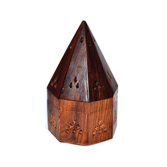 Incense Burner Wooden Temple burner WTB 6 $ Shop All The Witches Sage LLC Stew's Incense