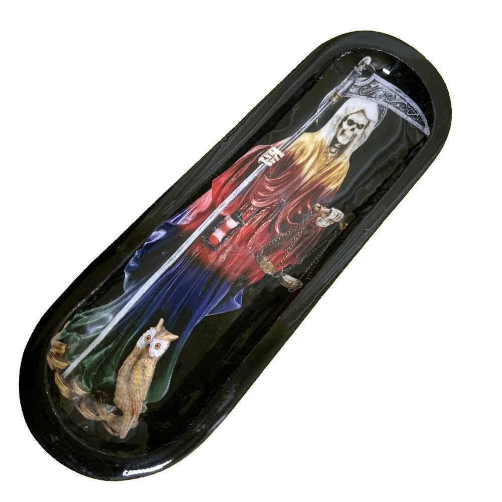 Incense Burner Santa Muerte Boat Wooden Handmade Incense Holder - Black/Color BOATHOLDER-07 8 $ The Witches Sage LLC Stew's Incense