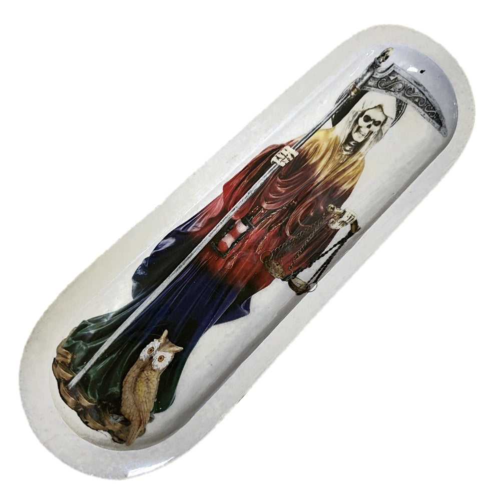 Incense Burner Santa Muerte Boat Wooden Handmade Incense Holder - White/Color BOATHOLDER-06 8 $ The Witches Sage LLC Stew's Incense