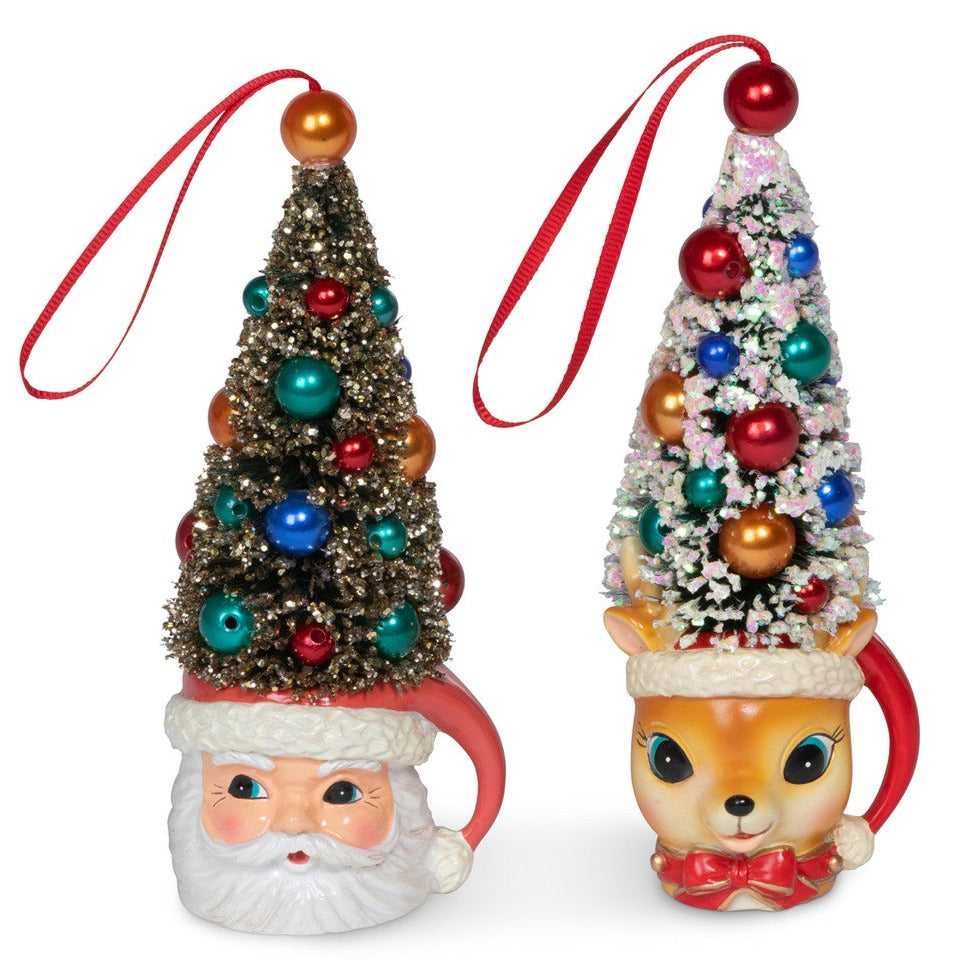 Holiday Ornaments Retro Santa Mug with Sisal Tree Ornament SANTA_XAO30387 24 $ Shop All Quirks! Stew's Incense