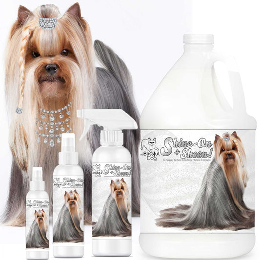 SPRAY Shine-On+Sheen Dog De-Tangling Coat Spray sku-34616473806 11 $ Pet Lovers Store The Blissful Dog Stew's Incense