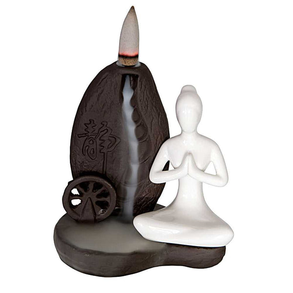 Incense Burner Yoga Ceramic Backflow Incense Burner 89563 18 $ Shop All The Witches Sage LLC Stew's Incense
