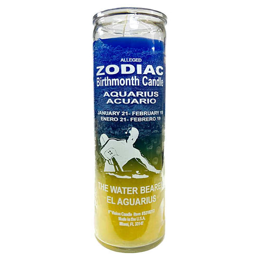 Candle Zodiac Aquarius 7 Day Candle 2ZAQUAR 8 $ Shop All The Witches Sage LLC Stew's Incense