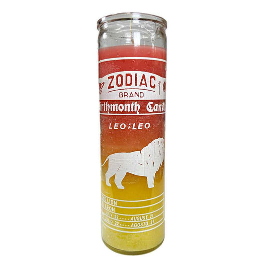 Candle Zodiac Leo 7 Day Candle 2ZLEO 8 $ Shop All The Witches Sage LLC Stew's Incense