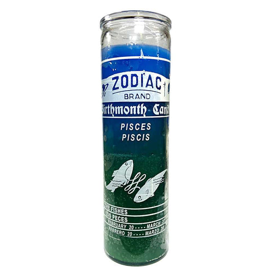 Candle Zodiac Pisces 7 Day Candle 2ZPISC 8 $ Shop All The Witches Sage LLC Stew's Incense